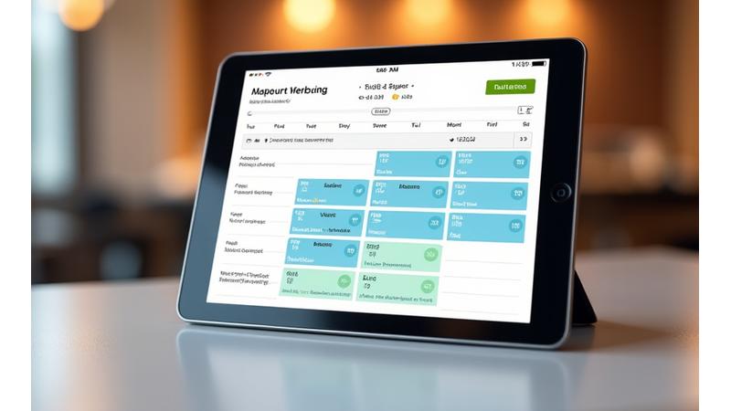 Capture d'écran d'un calendrier de réservation en ligne avec des créneaux disponibles pour des sessions en studio