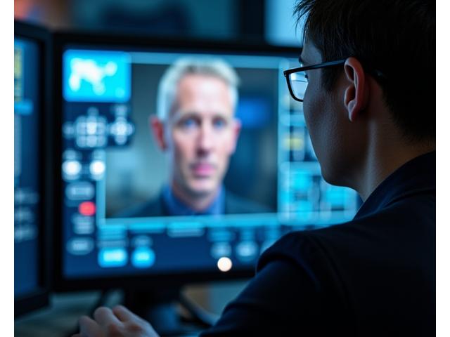 Ingénieur vérifiant la qualité d'une vidéo sur un écran de monitoring professionnel, focus sur la résolution et la colorimétrie